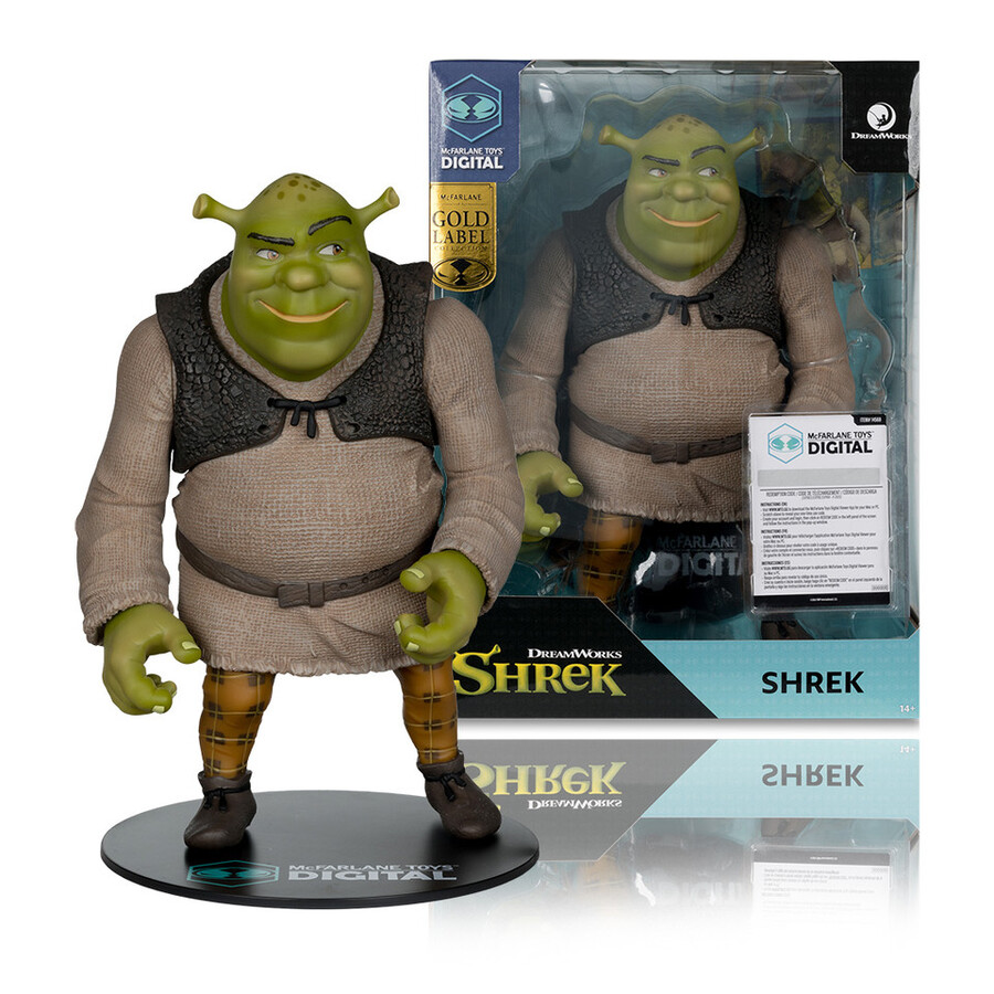 shrek movie maniacs shrek 12 posed figure wdigital collectible mcfarlane toys store exclusive gold label
