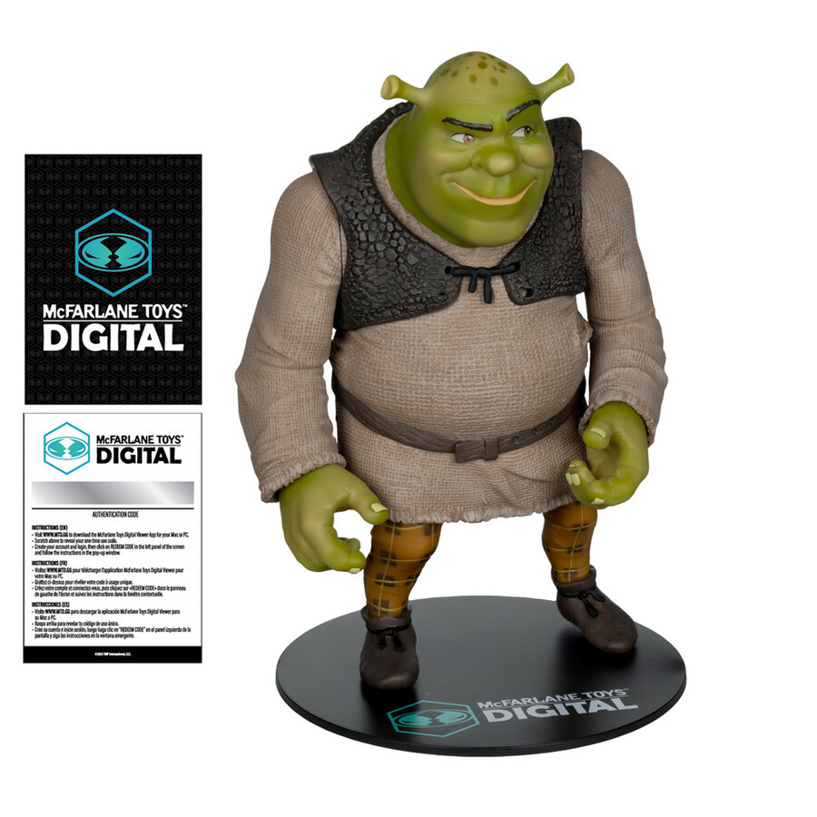shrek movie maniacs shrek 12 posed figure wdigital collectible mcfarlane toys store exclusive gold label