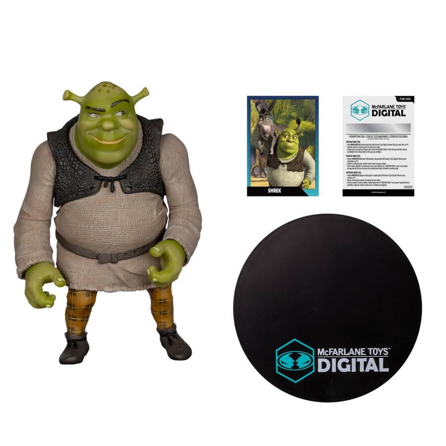 shrek movie maniacs shrek 12 posed figure wdigital collectible mcfarlane toys store exclusive gold label