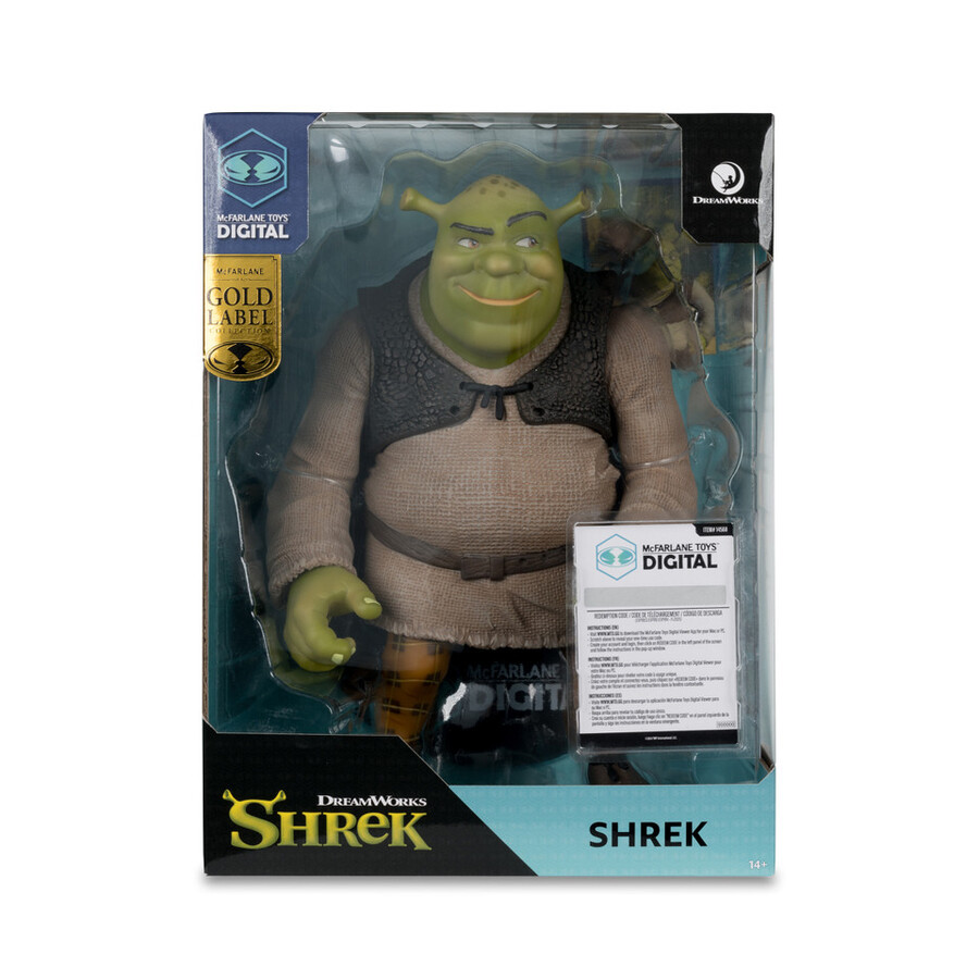 shrek movie maniacs shrek 12 posed figure wdigital collectible mcfarlane toys store exclusive gold label