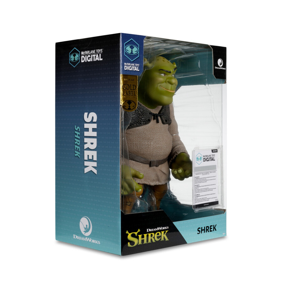 shrek movie maniacs shrek 12 posed figure wdigital collectible mcfarlane toys store exclusive gold label